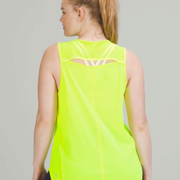 Lululemon Sculpt Tank with Back Vent - Highlighter Yellow - like new! - Picture 9 of 9